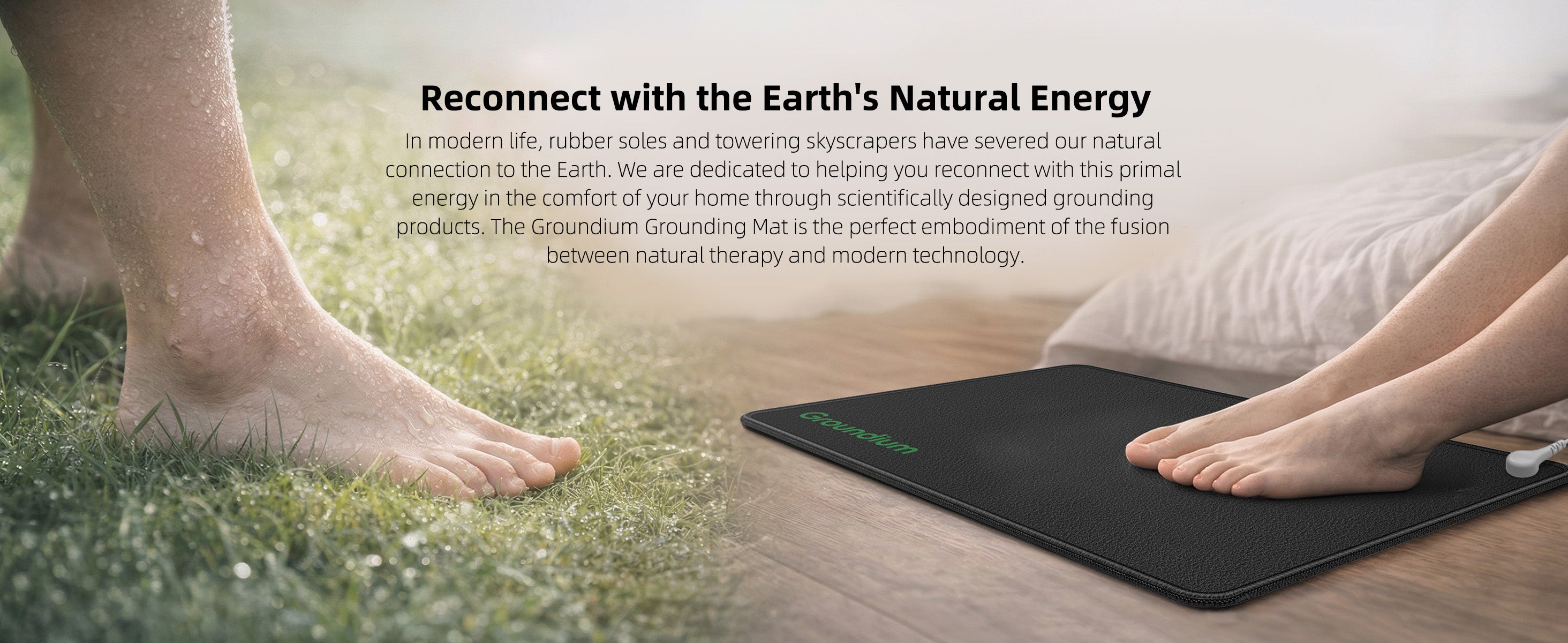 Groundium grounding mat lifestyle